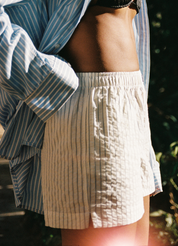 Classic Boxer - Eggshell Pinstripe