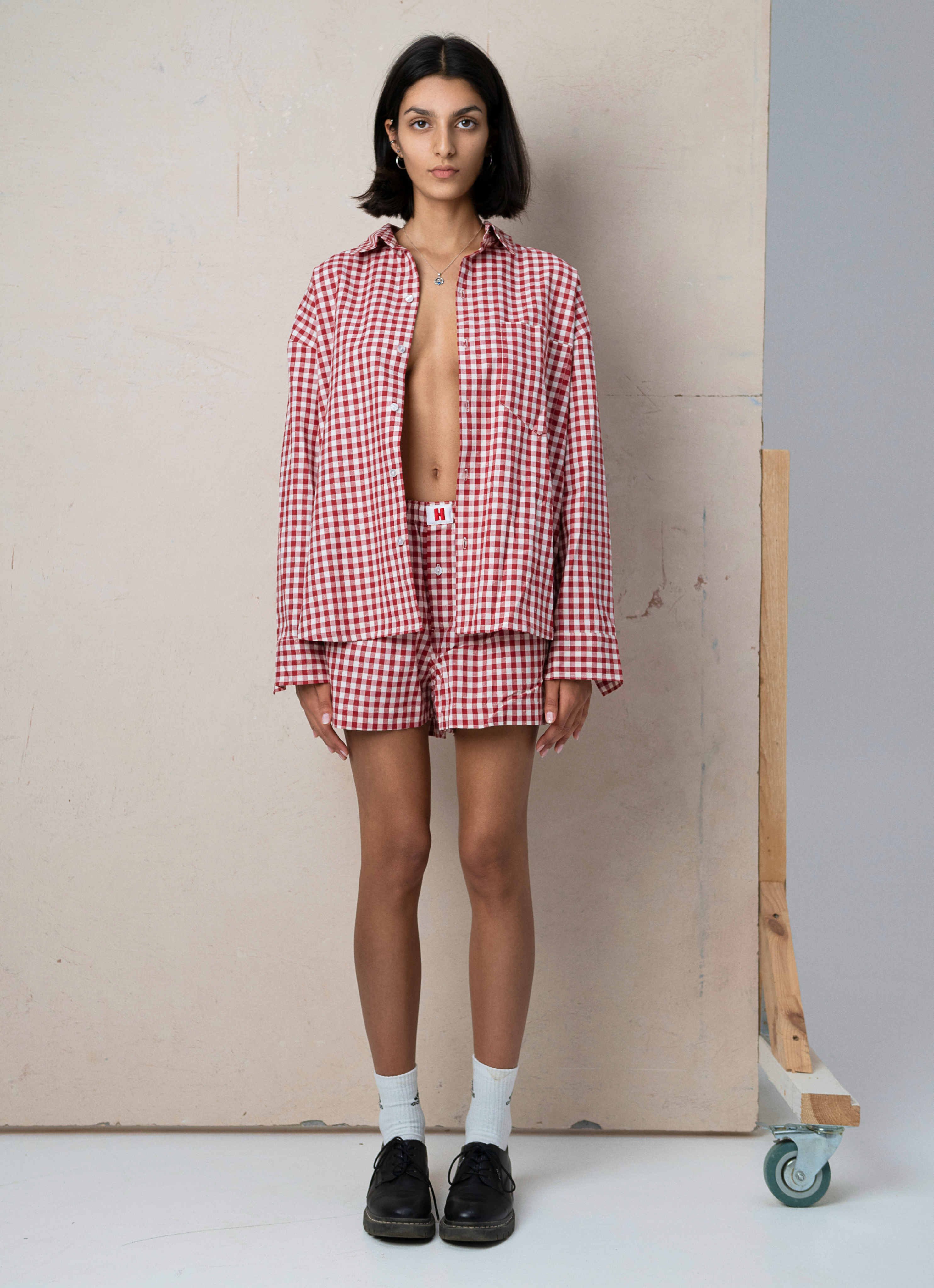 Oversized Shirt - Red Check