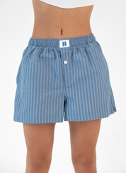 Classic Boxer - Steel Blue Stripe